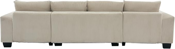 Symmetrical U Shaped Sectional Sofa Convertible Pull Out Sleeper Sofabed - Image 5