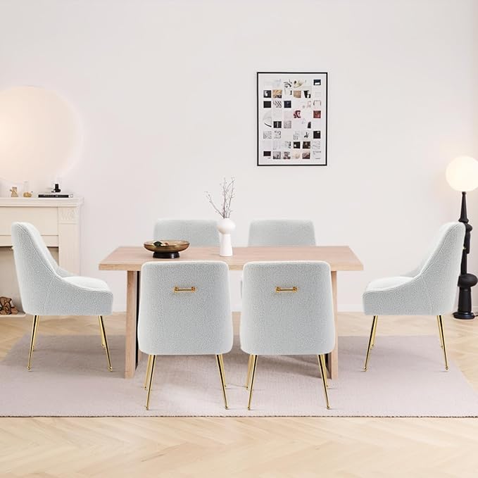 Modern Velvet Dining Chairs Set of 4, Contemporary Upholstered Furniture - Image 7