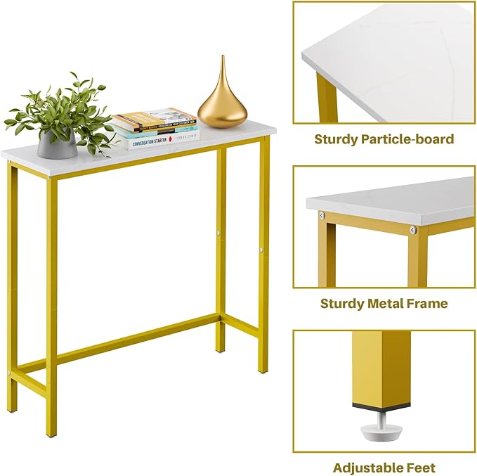 HollyHOME Narrow Console Table, 29.5" Slim Entryway Table, Sofa Stand, Hallway - Image 4