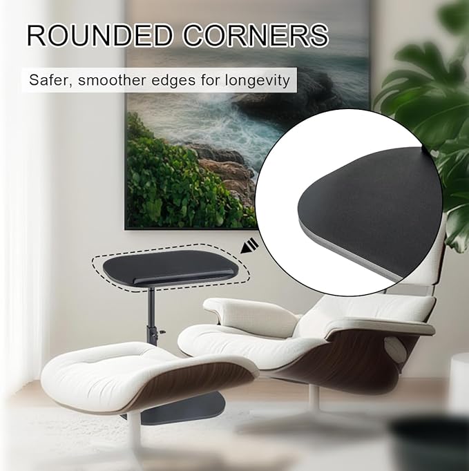 Comeon C-Shaped Tv Tray Pedestal Side Table, End Table Adjustable Height in - Image 6
