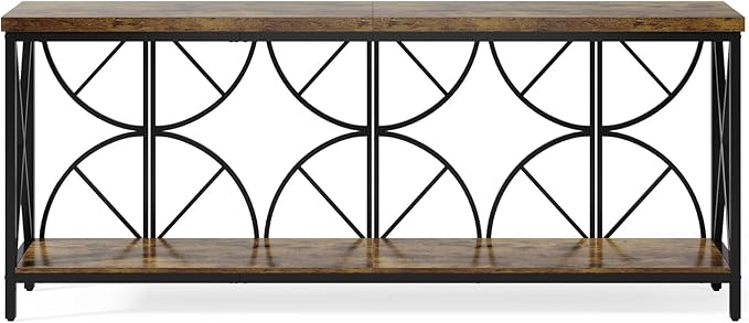 70.9-Inch Extra Long Sofa Table, Narrow Console Table Behind Couch - Image 9
