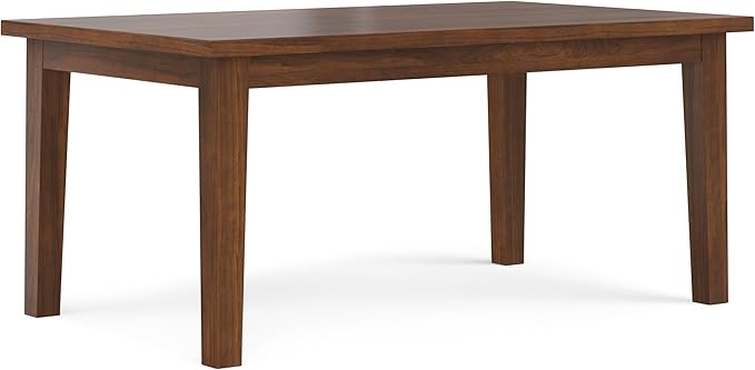 SIMPLIHOME Eastwood Dining Table, Solid Wood Walnut Veneer in Walnut, 66 x 40 - Image 6
