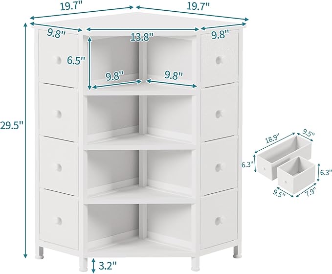 LUMTOK 8 Drawers Corner Dresser - Image 3