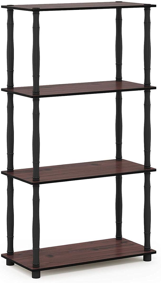 Furinno Turn-N-Tube 4-Tier Multipurpose Shelf Display Rack, Classic Tubes by Furinno-FitsYourSpaceFitsYourBudget