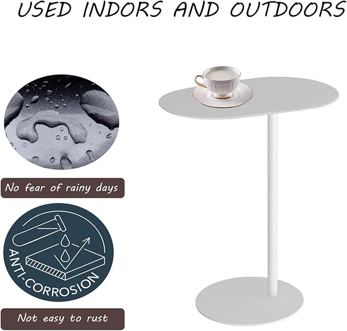 C-Shaped Side Table, Iron End Table - Image 3