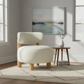 Modern Boucle Accent Chair, by Kislot