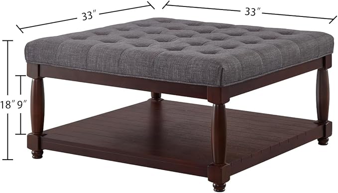 24KF Upholstered Square Coffee Table - Image 2