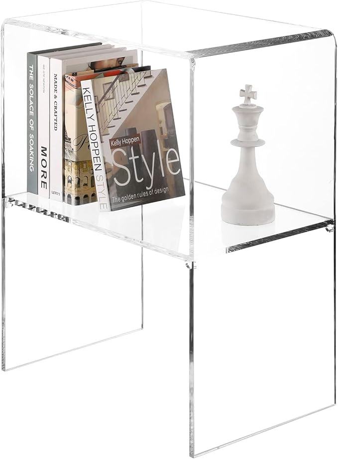 MyGift 24 Inch Acrylic Nightstand - Image 6