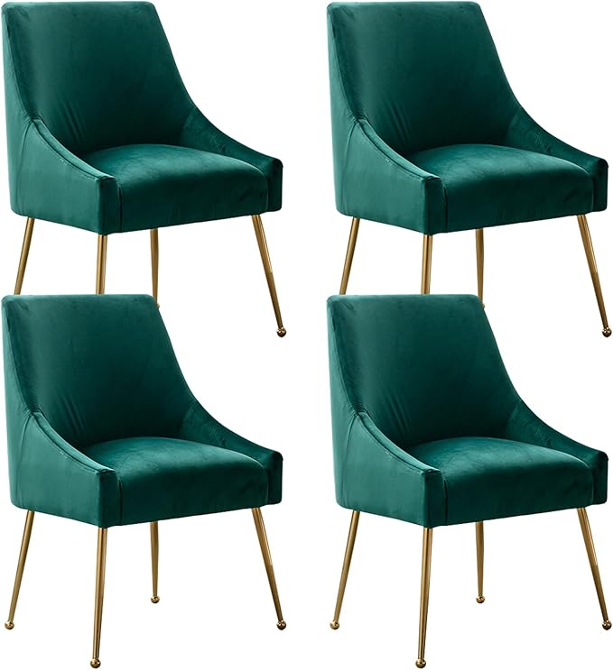 Velvet Dining Chairs, Furniture Collection Modern Contemporary Upholstered by RESTWORLD