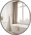 HOMECOOKIN Round Wall Mirror 28" Black Circle Mirror by HOMECOOKIN