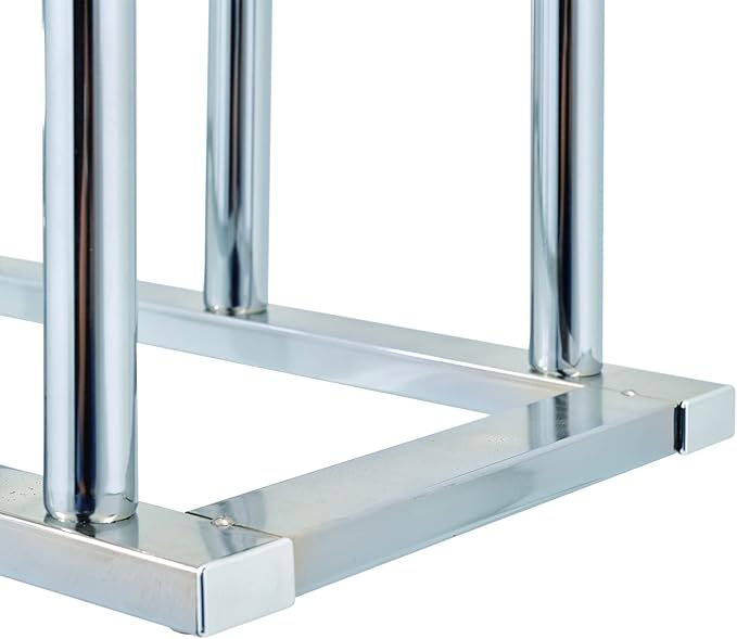 MyGift Modern Chrome Plated Metal 6 Pair Tall Boot Rack Display Holder - Image 7