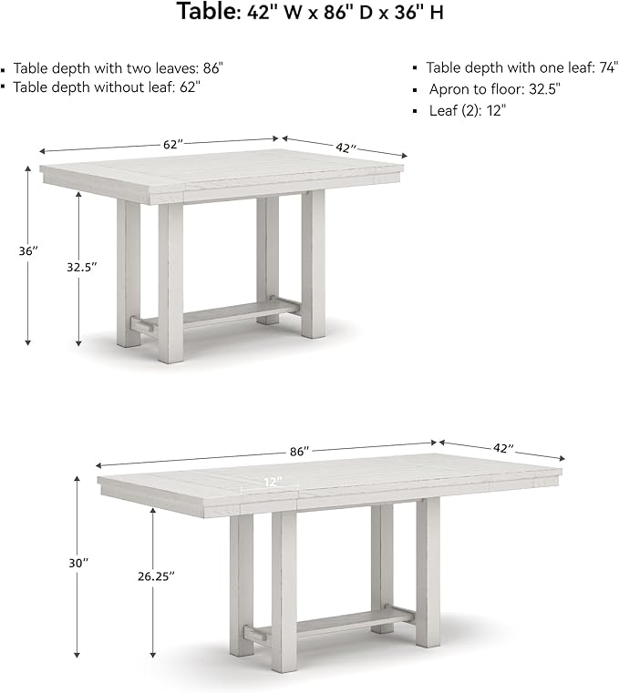 Signature Design by Ashley Robbinsdale Farmhouse Distressed Counter Height - Image 13