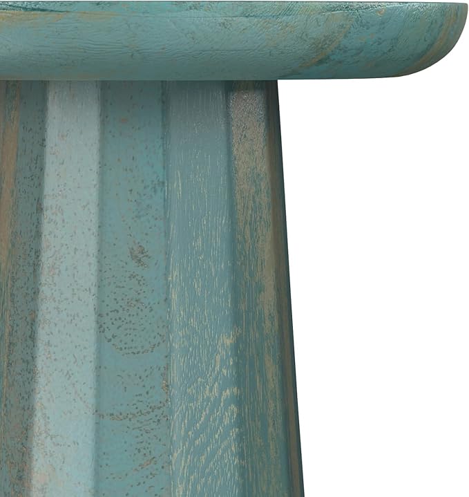 SIMPLIHOME Dayton Solid Mango Wood 13 inch Wide Round Contemporary Wooden - Image 10