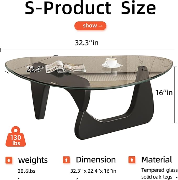 Mid Century Modern Glass Coffee Table - Image 2