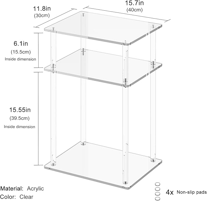 Clear Acrylic Side Table Nightstand, Modern End Table, Coffee Table - Image 3