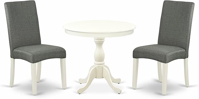 East West Furniture AMDR3-LWH-07 3 Piece Dining Table Set by EastWestFurniture