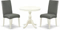 East West Furniture AMDR3-LWH-07 3 Piece Dining Table Set by EastWestFurniture