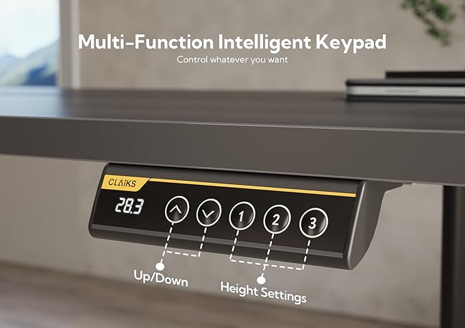 Claiks Electric Standing Desk, Adjustable Height Stand up Desk, 48x24 Inches - Image 9