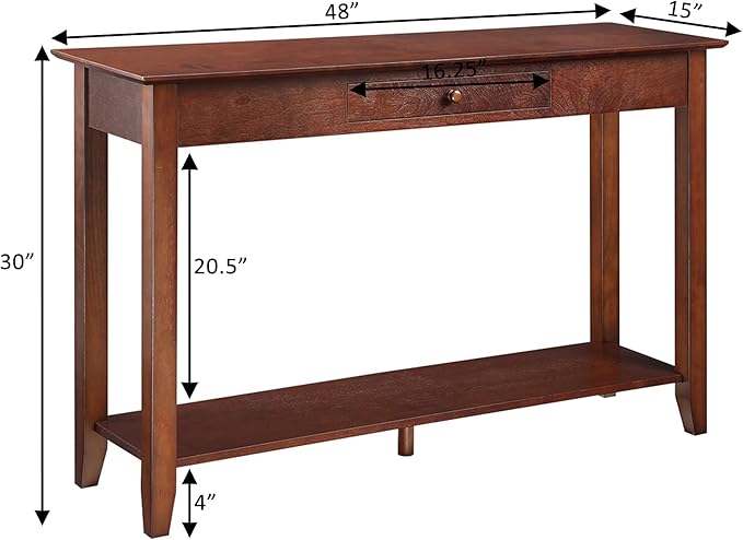 Convenience Concepts American Heritage 1 Drawer Console Table - Image 3