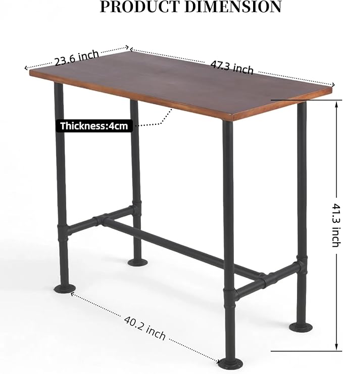 Industrial Rectangle Bar Table - Image 2