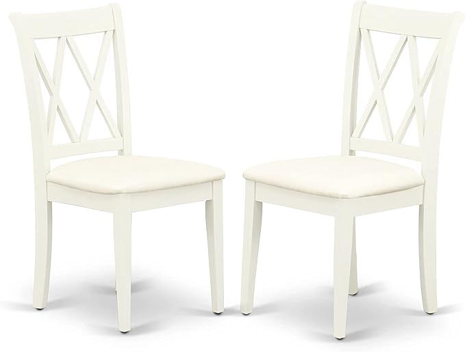 East West Furniture HBCL5-LWH-C 5 Piece Dining Table Set - Image 4