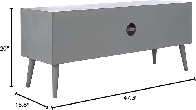 SAFAVIEH Sorrel TV Stand for up to 55" Flatscreen – Distressed Grey, 2 Doors - Image 13