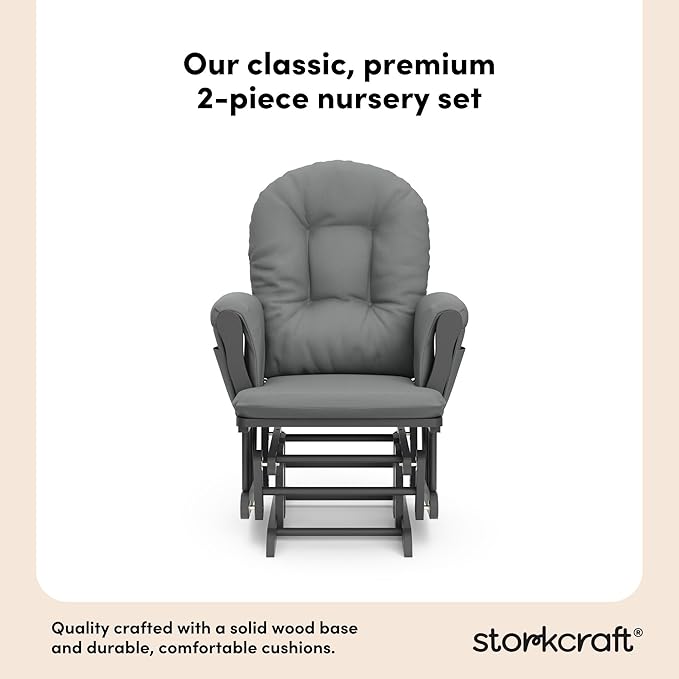 Storkcraft Premium Hoop Glider & Ottoman — GREENGUARD Gold Certified Nursery - Image 7