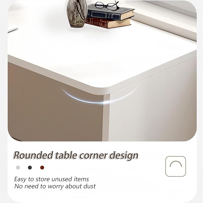 L Shaped Gaming Desk with Drawers and Cabinet Minimalist Computer Desk with - Image 7