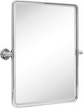 TEHOME 20 x 24 inch Farmhouse Chrome Metal Framed Pivot Rectangle Bathroom by TEHOME