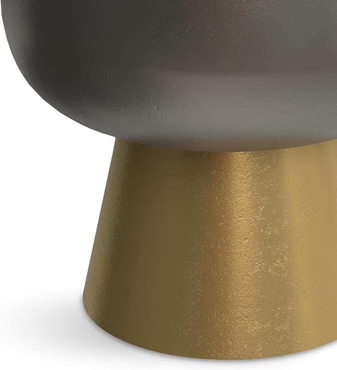 SIMPLIHOME Anthony Cast Aluminum Side Table in Antique Bronze/Brass, 13.75-inch - Image 10