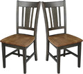 International Concepts San Remo Splatback Dining Chair, Hickory/Washed Coal by InternationalConcepts