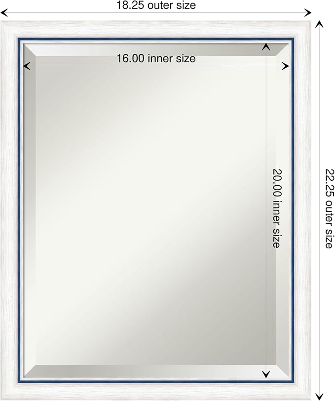Amanti Art White Bathroom Mirror - Image 4