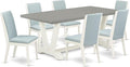 East West Furniture V097LA015-7 7 Piece Dinette Set Consist of a Rectangle by EastWestFurniture