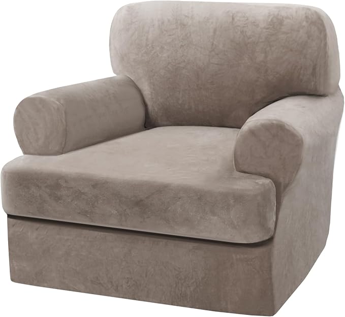 H.VERSAILTEX Sofa Cover 2 Piece Armchair Slipcovers Thick Velvet Couch Cover by HVERSAILTEX