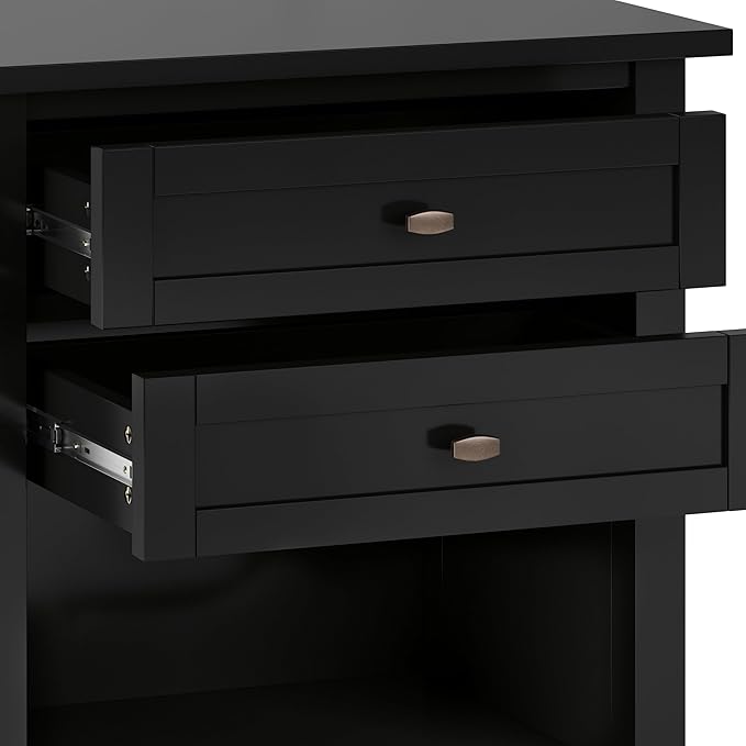 SIMPLIHOME Warm Shaker SOLID WOOD 24 inch Wide Transitional Bedside Nightstand - Image 7