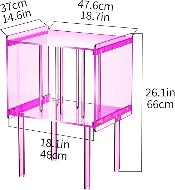Acrylic Record Player Stand, - Image 4