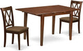 East West Furniture PSCL3-MAH-C 3 Piece Modern Dining Table Set Contains a by EastWestFurniture