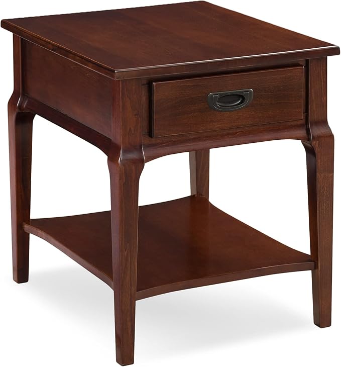 Leick Home Stratus End Table, 1 Drawer, Display Shelf, Solid Wood, 30 in x 12 by LeickFurniture