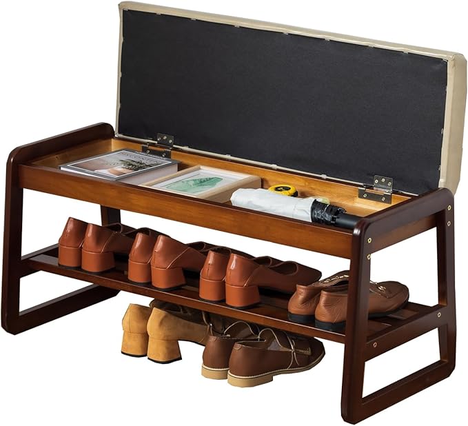 latifolia Solid Wood Bench, Entryway Shoe Bench by Latifolia