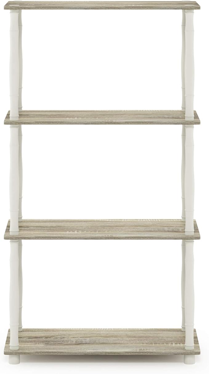 Furinno Turn-N-Tube 4-Tier Multipurpose Shelf Display Rack, Classic Tubes - Image 6