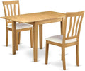 East West Furniture NDAN3-OAK-LC 3 Piece Dining Table Set by EastWestFurniture
