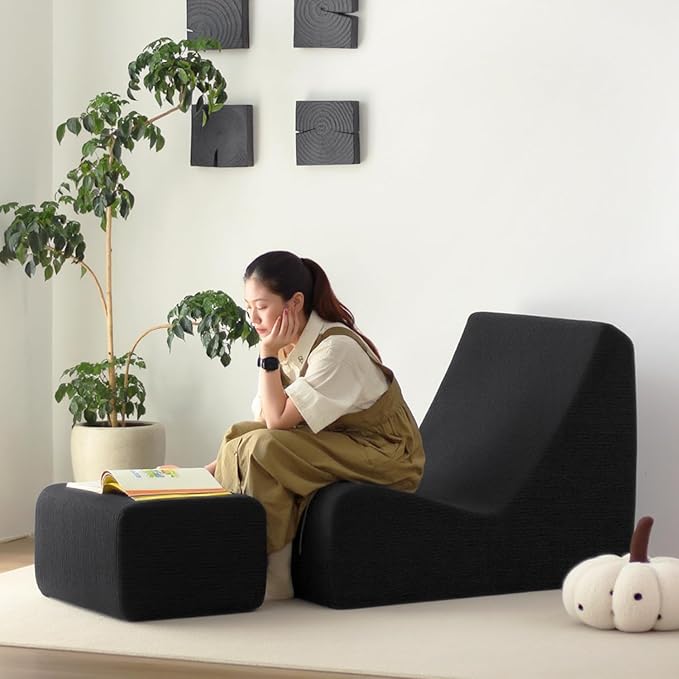 N&V Bean Bag Chair Single Seated Foam Sofa Armless Floor Sofa - Image 3