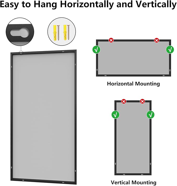 Koonmi Bathroom Mirror 36x71 Bathroom Wall-Mounted Mirrors, Modern Vanity Mirror - Image 5
