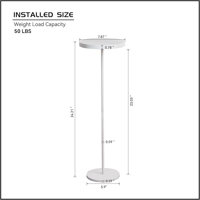 Small Side Table, Metal Round Drink Table, Desktop Diameter 7.87“ - Image 2