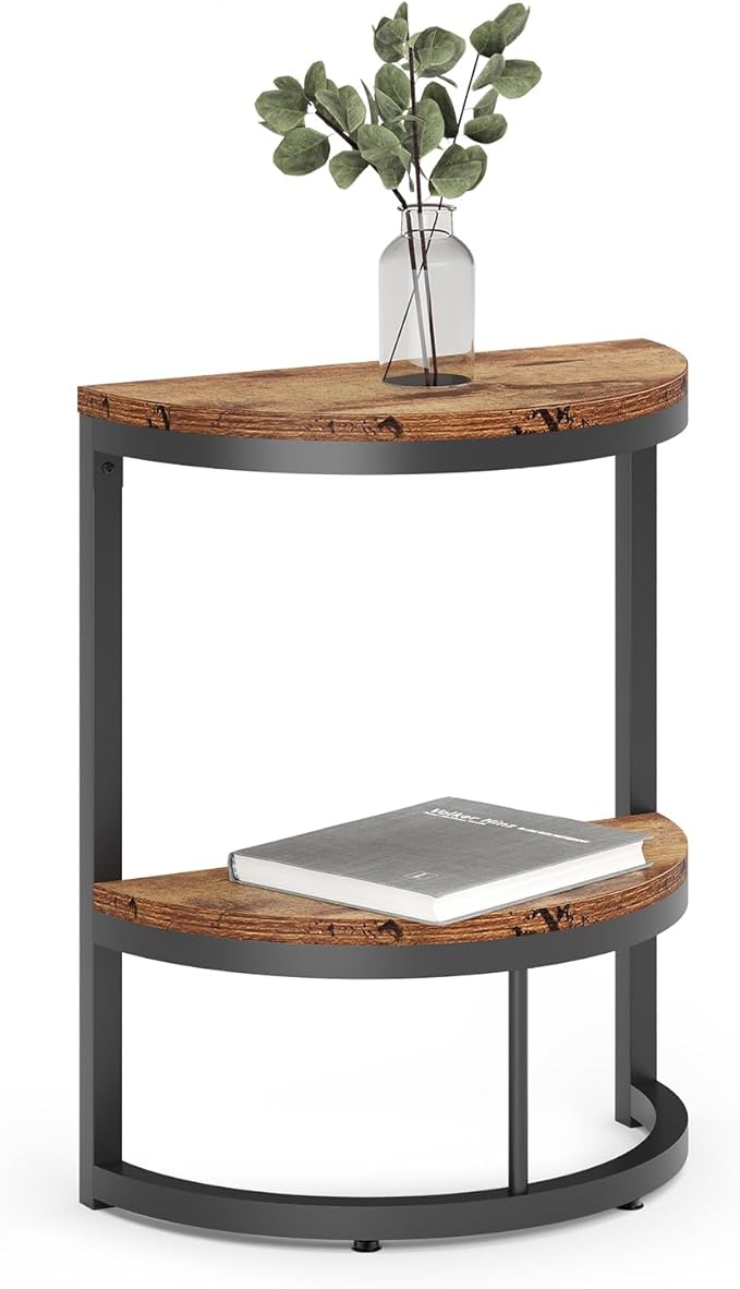 LITTLE TREE 2-Tier End Table Half Round by LITTLETREE