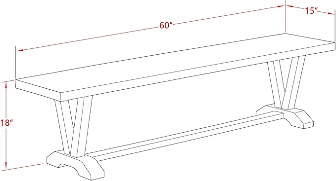 East West Furniture V676DR124-6 6 Piece Dining Set Contains a Rectangle Dining - Image 21
