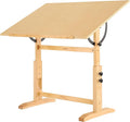VISWIN Wood Drafting Table for Adults, Solid Pine Wood Artist Desk for Drawing by VISWIN