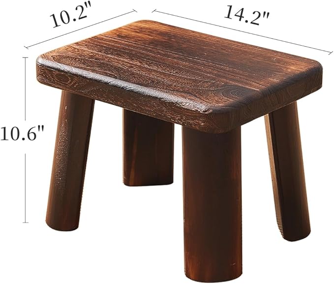 Wooden Step Stool for Adults and Kids, Foot Stool, Kitchen Small Wood Bench - Image 2