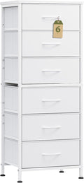 WLIVE White Tall Dresser for Bedroom, 6 Drawer Dressers & Chests of Drawers by WLIVE
