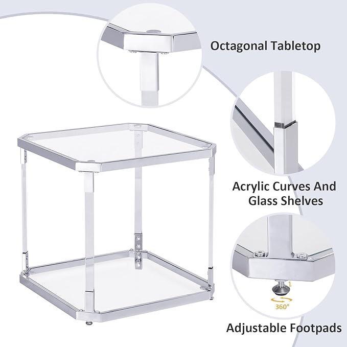 Glass Top Side Table - Image 3